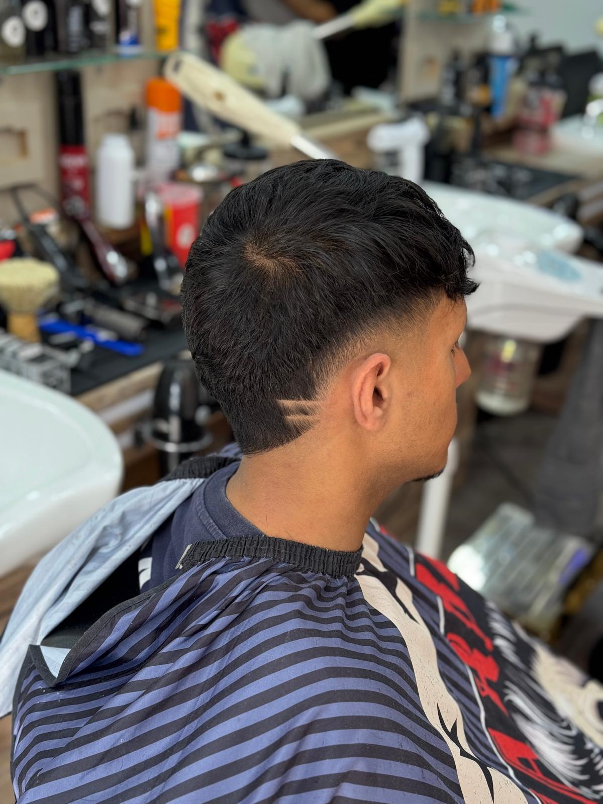 Textured crop with fade design